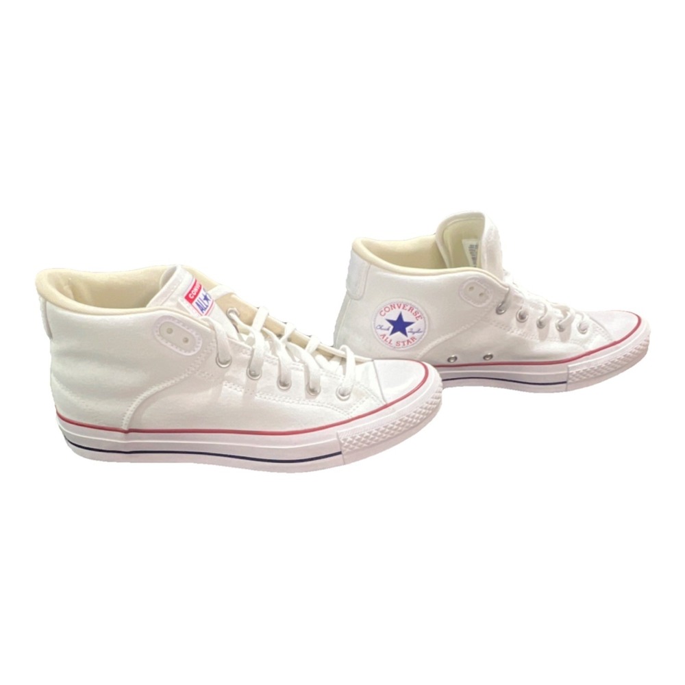 14N11/ Converse All Star White High Top Textile Sneakers Men's Size 10.5 - Picture 6 of 12
